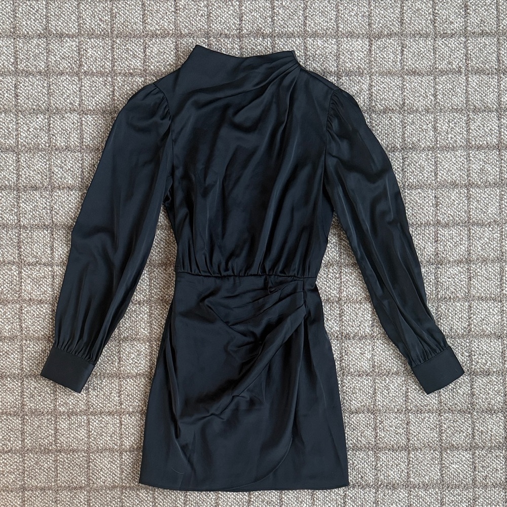 Women’s Abercrombie Black Long Sleeve Satin Dress - Size S